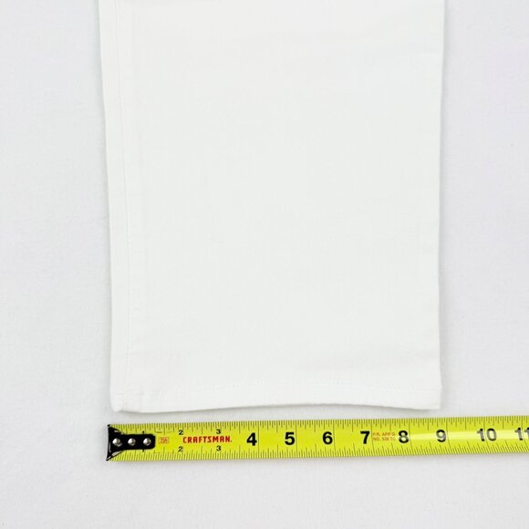 NWT Terra & Sky Women's Straight High Rise Stretch White Denim Jeans Plus Sz 24W - Picture 8 of 9